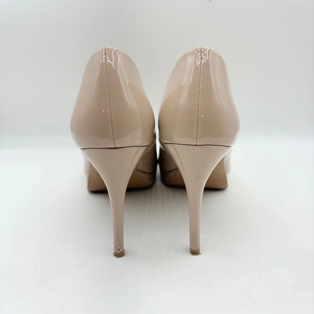 CL by Laundry Maca Nude Patent Peep Toe Platform‎ Pumps Heels Womens 9.5M